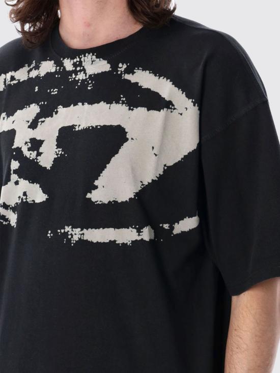 26SS 디젤 반팔 티셔츠 A130490DQAU 9XX Black - DIESEL