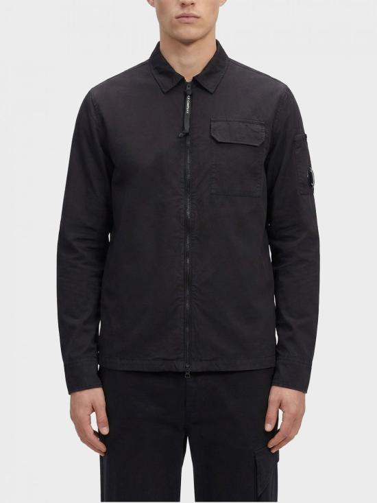 26SS 씨피 컴퍼니 오가닉 개버딘 지퍼 셔츠 RCCMOS705A110143G 999 Black