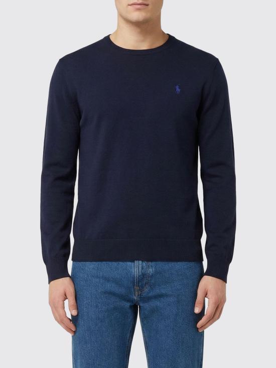 26SS 폴로 랄프로렌 포니 로고 자수 피마 코튼 스웨터 710684957 001 Navy