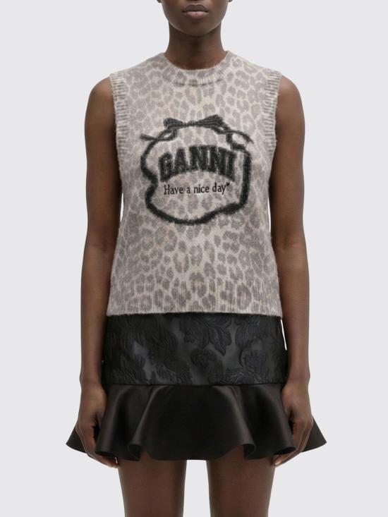 26SS 가니 그래픽 울 베스트 A1070044 943 Brown