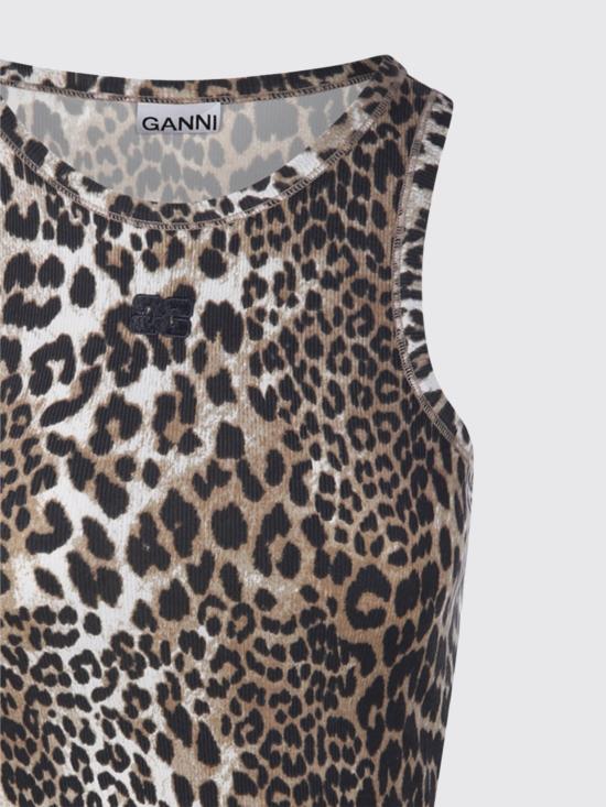 26SS 가니 레오파드 립 탱크탑 A1050073 943 Brown - GANNI