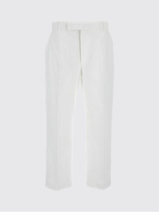 26SS 톰브라운 코튼 트윌 유틸리티 치노 팬츠 MTU335WF0576 100 White - THOM BROWNE