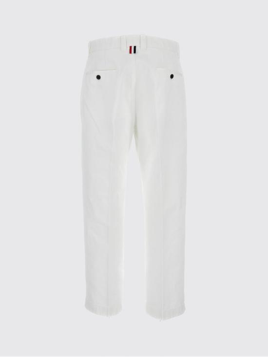 26SS 톰브라운 코튼 트윌 유틸리티 치노 팬츠 MTU335WF0576 100 White - THOM BROWNE