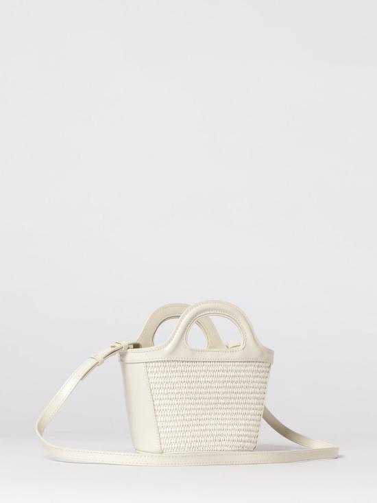 26SS 마르니 레더 & 라피아 트로피컬리아 마이크로백 BMMP0067Q0P3860 00W12 Yellow Cream - MARNI