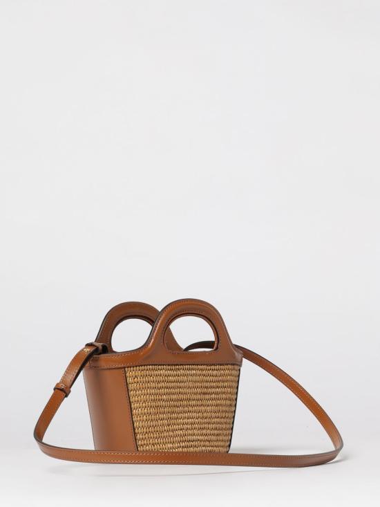 26SS 마르니 레더 & 라피아 트로피컬리아 마이크로백 BMMP0067Q0P3860 00M50 Natural - MARNI