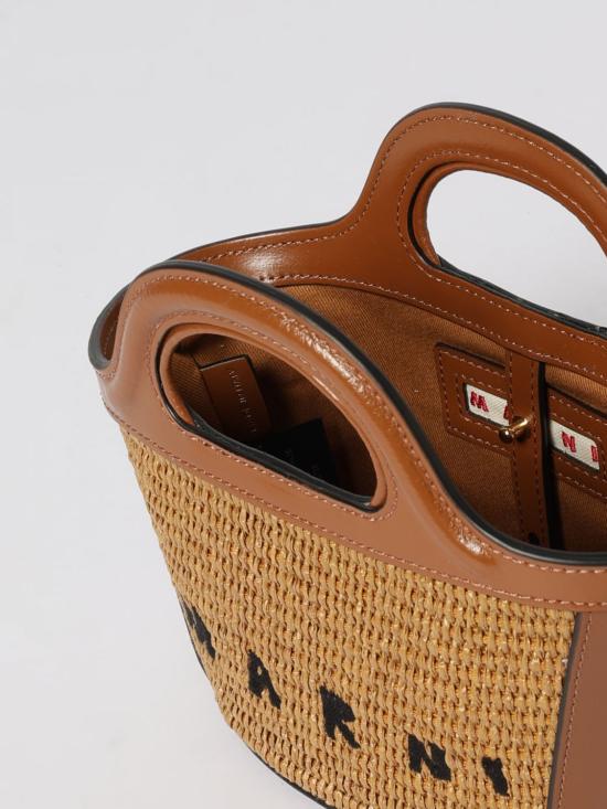 26SS 마르니 레더 & 라피아 트로피컬리아 마이크로백 BMMP0067Q0P3860 00M50 Natural - MARNI