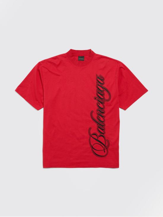 26SS 발렌시아가 반팔 티셔츠 764235TTVM7 6167 Red