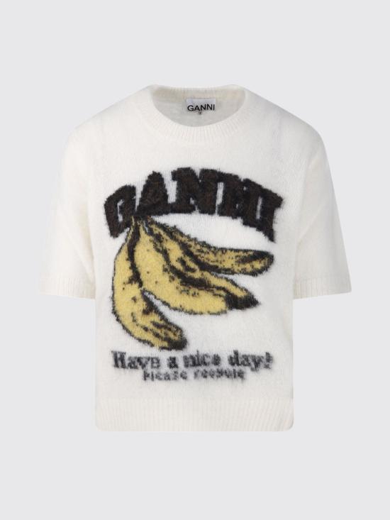 26SS 가니 브러쉬드 알파카 스웨터 A1070093 135 Ivory - GANNI