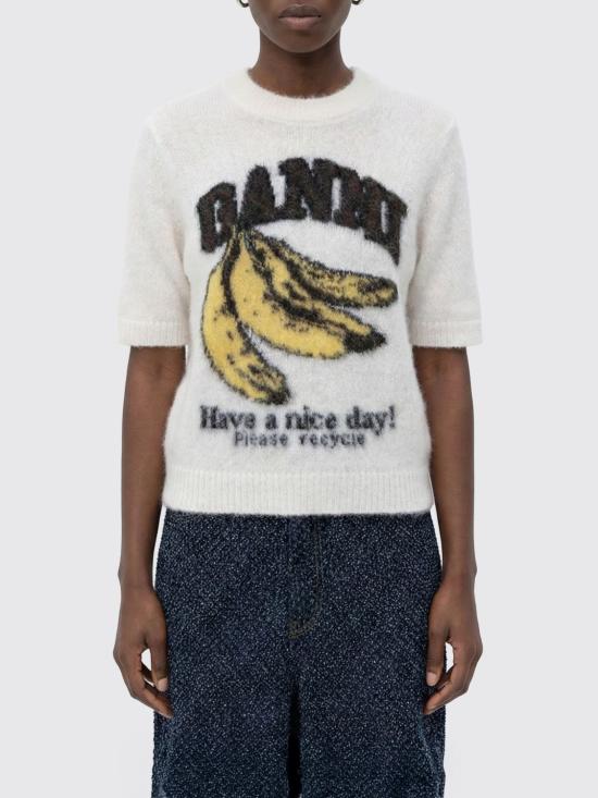 26SS 가니 브러쉬드 알파카 스웨터 A1070093 135 Ivory