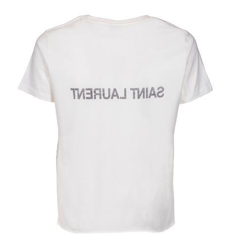 25SS 생로랑 리버스 티셔츠 663278Y37AW9744 WHITE - SAINT LAURENT