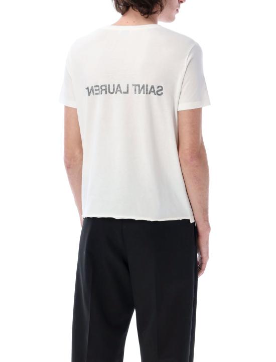 25SS 생로랑 리버스 티셔츠 663278Y37AW9744 WHITE - SAINT LAURENT
