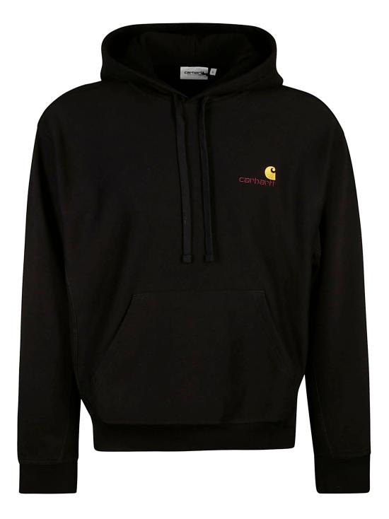 26SS 칼하트 아메리칸 스크립트 후드 티셔츠 I028279 89XX BLACK