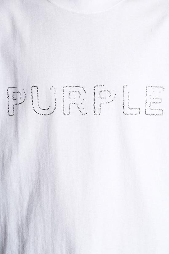 25FW 퍼플 브랜드 반팔 티셔츠 430389 P104 TWCW425 WHITE - PURPLE BRAND