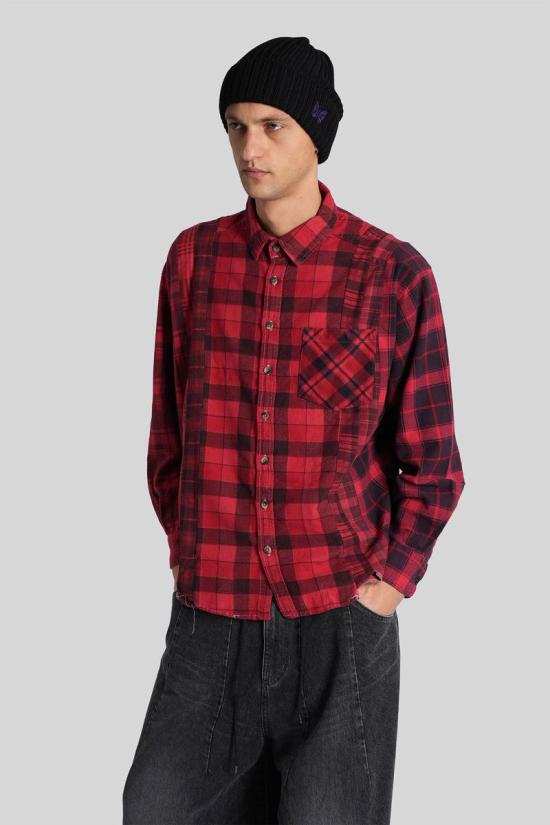25FW 니들스 긴팔 셔츠 431063 RW394 RED - NEEDLES