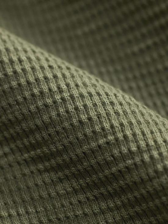  더블알엘 폴로 티셔츠 Rrl 가먼트 다이드 와플 니트 헨리 셔츠 그린 - RRL