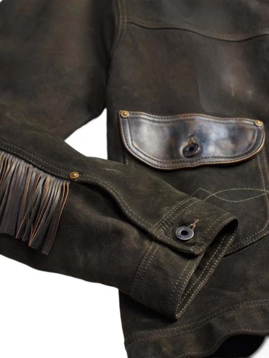  더블알엘 자켓 Rrl Pickett Sheep 스웨이드 재킷 블랙 - RRL