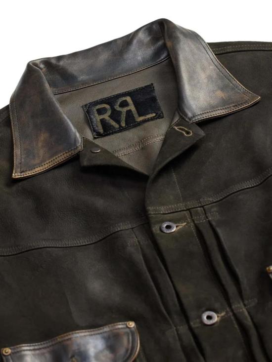  더블알엘 자켓 Rrl Pickett Sheep 스웨이드 재킷 블랙 - RRL