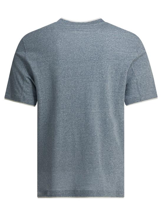 26SS 브루넬로 쿠치넬리 반팔 티셔츠 MW8357427CGE03 Light blue - BRUNELLO CUCINELLI