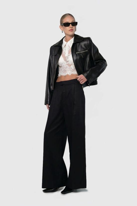  파렌테지 봄버 자켓 밀라노 블랙 가죽 재킷 - PARENTEZI