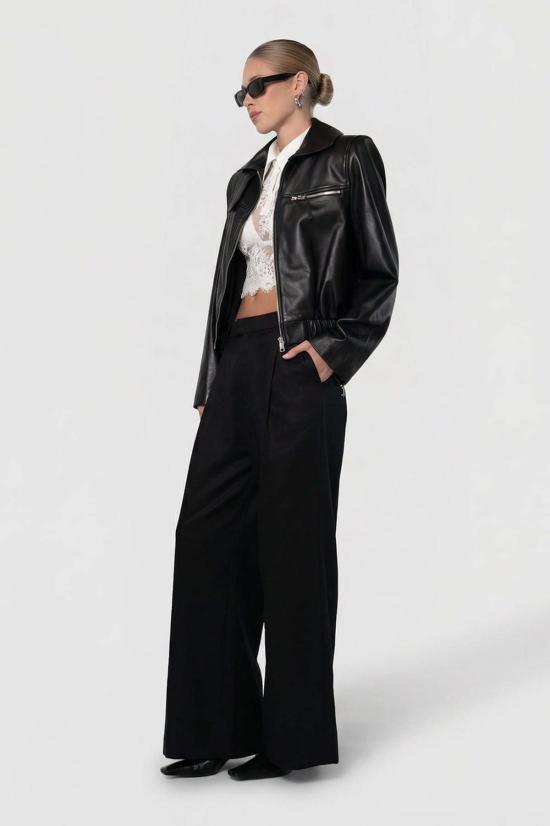  파렌테지 봄버 자켓 밀라노 블랙 가죽 재킷 - PARENTEZI