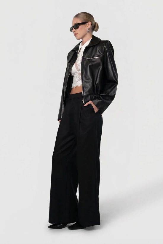  파렌테지 봄버 자켓 밀라노 블랙 가죽 재킷 - PARENTEZI