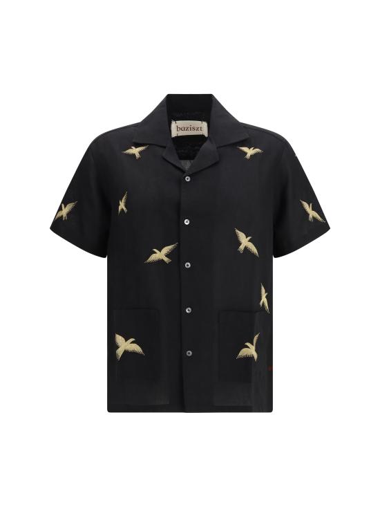 26SS 바지스트 긴팔 셔츠 BZPS26SR28012 0015 BLACK