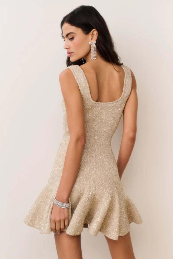  러브쉐이크팬시 숏 원피스 러브쉑 팬시 사라제인 드레스 허니 골드 - LOVESHACKFANCY