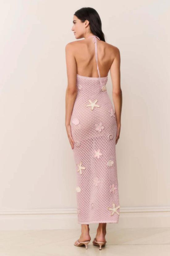  러브쉐이크팬시 롱 원피스 러브쉑 팬시 메이시 비즈 장식 크로셰 맥시 드레스 라벤더 오키드 - LOVESHACKFANCY