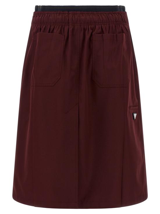 26SS 프라다 미디 스커트 P197ZSOOO187PF0403 Bordeaux - PRADA