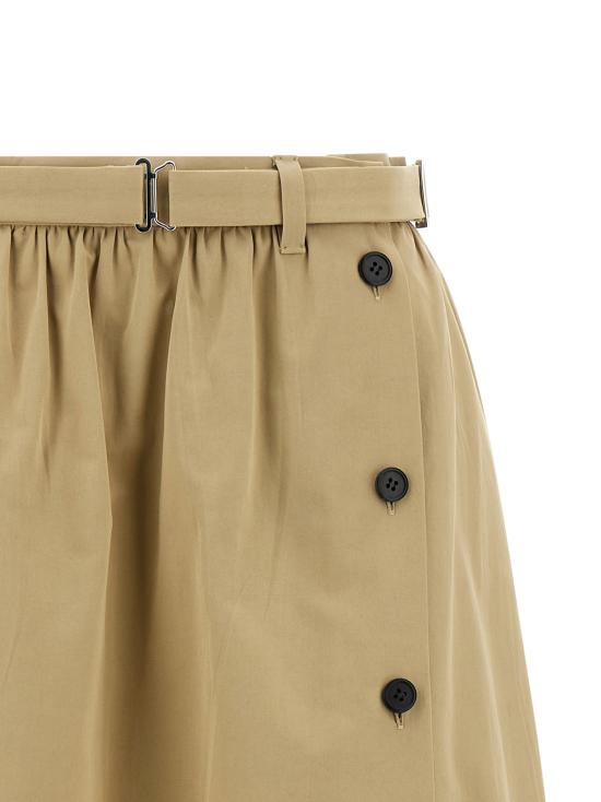 26SS 프라다 미디 스커트 P127IHSOOO17IDF0065 Beige - PRADA