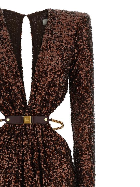 26SS 엘리자베타프랜치 롱 원피스 ABR1561E2644 Brown - ELISABETTA FRANCHI