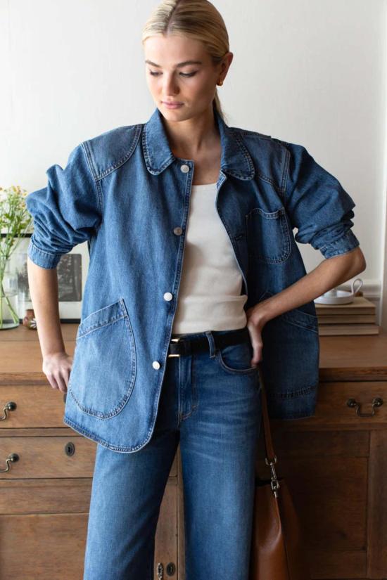  에머슨 프라이 데님 자켓 캐빈 재킷 클래식 스톤워시 - EMERSON FRY