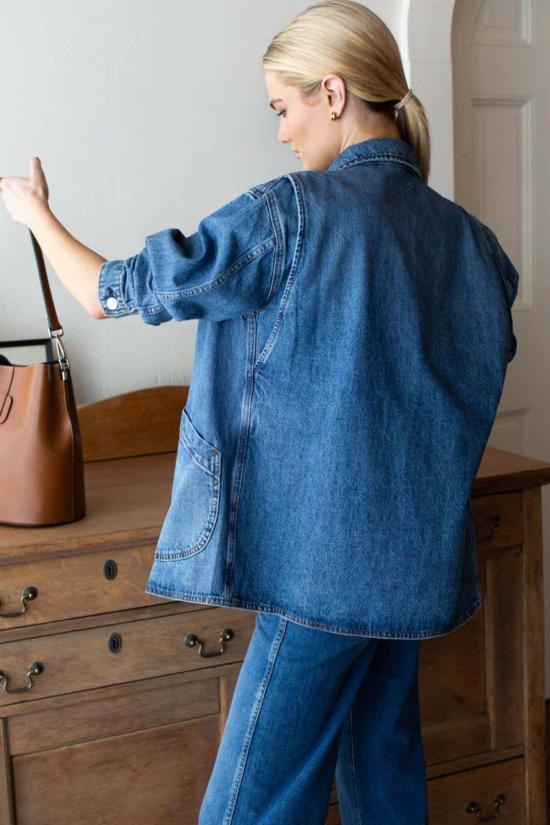  에머슨 프라이 데님 자켓 캐빈 재킷 클래식 스톤워시 - EMERSON FRY