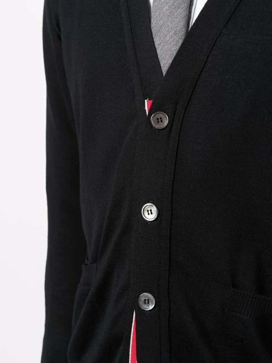 26SS 톰브라운 파인 메리노 울 4바 릴렉스 핏 가디건 MKC002DY1014 BLACK001 - THOM BROWNE