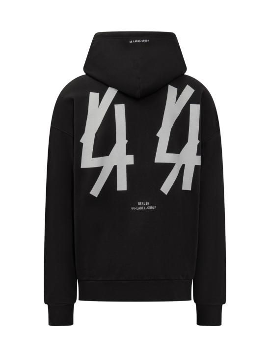 26SS 44레이블 긴팔 티셔츠 B0030577FA583 P396 BLACK 44 SOLID DIRTY WHITE - 44 LABEL