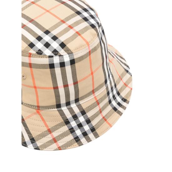 26SS [키즈] 버버리 모자 8117410 CHK BUCKET B9368 NEUTRALS BLACK - BURBERRY