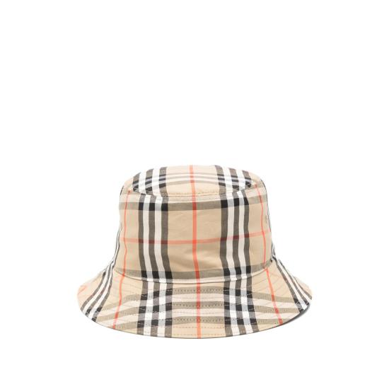 26SS [키즈] 버버리 모자 8117410 CHK BUCKET B9368 NEUTRALS BLACK - BURBERRY