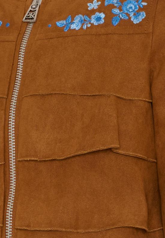 26SS [키즈] 에르마노 설비노 가죽 자켓 Z9G100 7731 0005 BROWN - ERMANNO SCERVINO