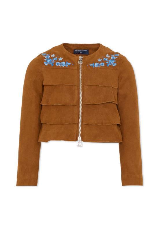 26SS [키즈] 에르마노 설비노 가죽 자켓 Z9G100 7731 0005 BROWN