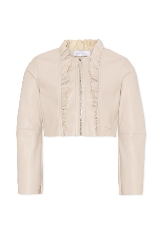 26SS [키즈] 모나리자 가죽 자켓 17G101 7023 0003 BEIGE