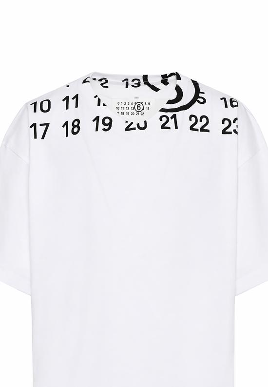 26SS [키즈] MM6 메종마르지엘라 티셔츠 M60986 MM02Y M6100 WHITE - MM6 MAISON MARGIELA