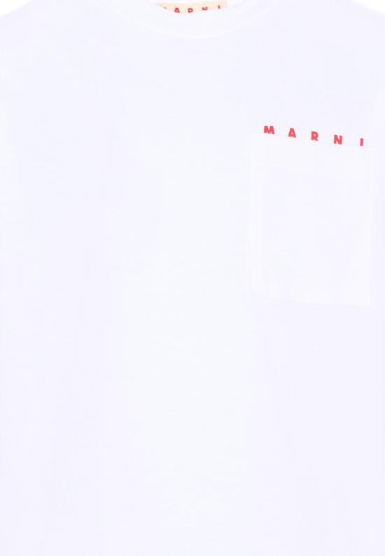 26FW [키즈] 마르니 티셔츠 M01415 M00RF 0M100 WHITE - MARNI