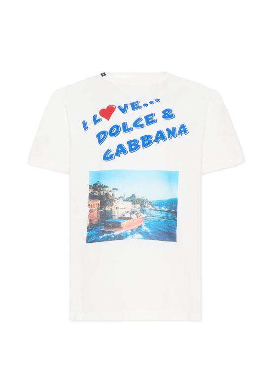 26SS [키즈] 돌체앤가바나 티셔츠 L4JTJD G7PWD W0111 WHITE