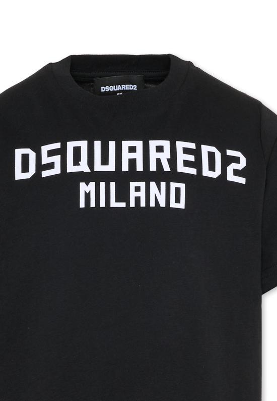 26SS [키즈] 디스퀘어드2 티셔츠 DQ3164 D0015 DQ900 BLACK - DSQUARED2