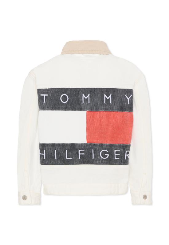26SS [키즈] 타미힐피거 데님 자켓 KB0KB10082 1CD WHITE
