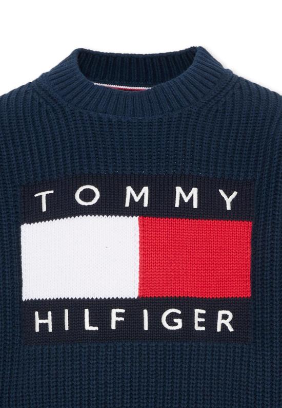 26SS [키즈] 타미힐피거 트레이닝 상의 KB0KB10071 C1G BLUE - TOMMY HILFIGER