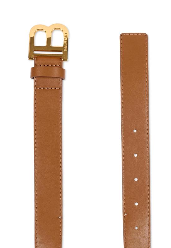 26SS [키즈] 발망 가죽 벨트 BY0Q71 Z1371 116 BROWN - BALMAIN