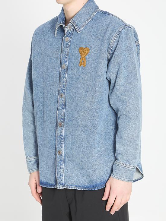 26SS 아미 긴팔 셔츠 UJK897 BLUE - AMI