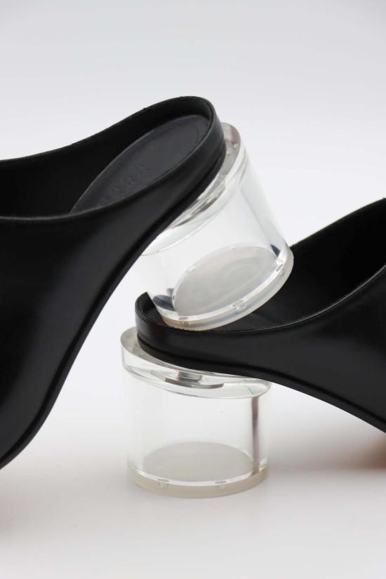  마르지엘라 뮬/슬리퍼 메종  힐 뮬 블랙 - MAISON MARGIELA