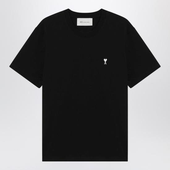 26SS 아미 스몰 하트 로고 라이트 코튼 저지 티셔츠 HTS346724 Black